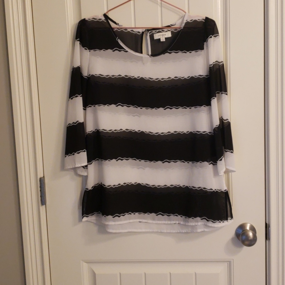 Umgee | Sheer Striped Blouse